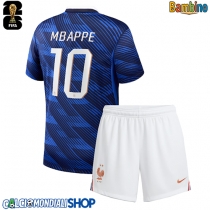 Maglie da calcio Francia Kylian Mbappe #10 Prima Maglia Bambino Mondiali 2026  Manica Corta + Pantaloni corti)